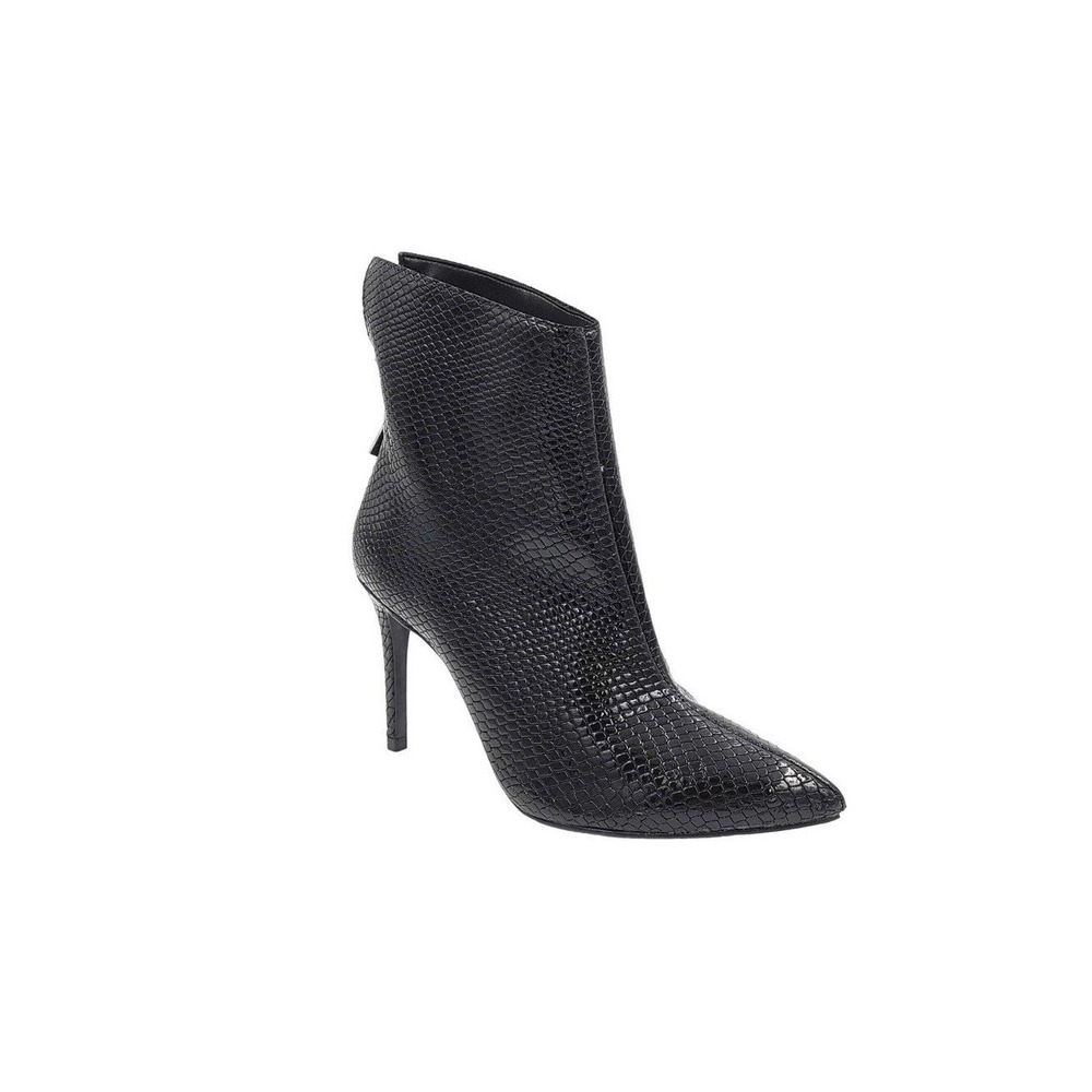 Aqua Black Snakeskin ankle boots size 10
